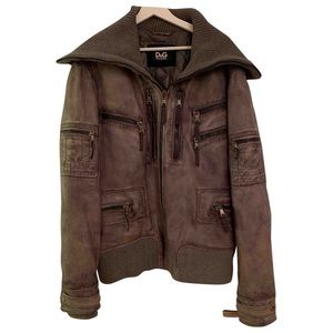 Authentic Mens Dolce & Gabbana cape collar biker leather jacket ( Butter soft ).